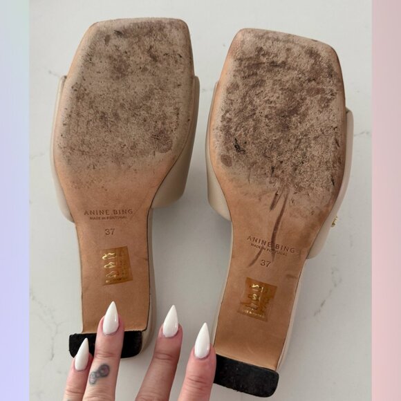 Anine Bing Skylar Sandals in Beige – Size 37 (7US) - Picture 4 of 8